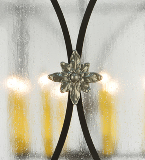 Meyda Lighting Penelope 37" 8-Light Timeless Bronze Pendant Light With Rainstone Idalight Shade