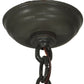 Meyda Lighting Penelope 37" 8-Light Timeless Bronze Pendant Light With Rainstone Idalight Shade