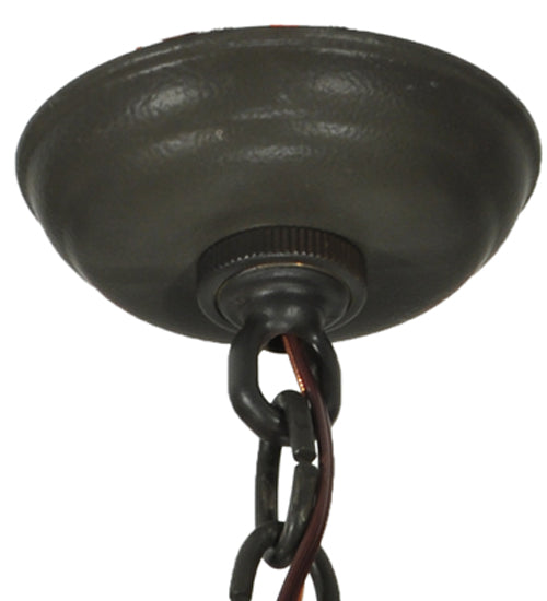 Meyda Lighting Penelope 37" 8-Light Timeless Bronze Pendant Light With Rainstone Idalight Shade