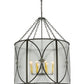 Meyda Lighting Penelope 37" 8-Light Timeless Bronze Pendant Light With Rainstone Idalight Shade