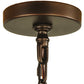 Meyda Lighting Penelope 48" 6-Light Mahogany Bronze Pendant Light With Provostone Idalight Shade Glass