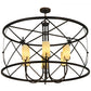Meyda Lighting Penelope 48" 6-Light Mahogany Bronze Pendant Light With Provostone Idalight Shade Glass
