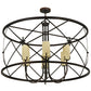 Meyda Lighting Penelope 48" 6-Light Mahogany Bronze Pendant Light With Provostone Idalight Shade Glass