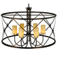 Meyda Lighting Penelope 48" 6-Light Mahogany Bronze Pendant Light With Provostone Idalight Shade Glass