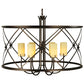 Meyda Lighting Penelope 48" 6-Light Mahogany Bronze Pendant Light With Provostone Idalight Shade Glass