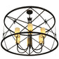 Meyda Lighting Penelope 48" 6-Light Mahogany Bronze Pendant Light With Provostone Idalight Shade Glass