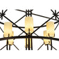 Meyda Lighting Penelope 48" 6-Light Mahogany Bronze Pendant Light With Provostone Idalight Shade Glass