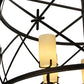 Meyda Lighting Penelope 48" 6-Light Mahogany Bronze Pendant Light With Provostone Idalight Shade Glass