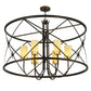 Meyda Lighting Penelope 48" 6-Light Mahogany Bronze Pendant Light With Provostone Idalight Shade Glass