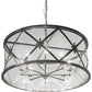 Meyda Lighting Penelope 48" 8-Light Extreme Chrome Pendant Light With Crystal Idalight Shade Glass