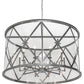 Meyda Lighting Penelope 54" 10-Light Extreme Chrome Pendant Light With Clear Crystal Idalight Shade Glass