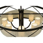 Meyda Lighting Penelope 54" 8-Light Oil Rubbed Bronze Pendant Light With Crisp White TextraLite Shade
