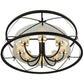 Meyda Lighting Penelope 54" 8-Light Oil Rubbed Bronze Pendant Light With Crisp White TextraLite Shade