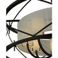 Meyda Lighting Penelope 54" 8-Light Oil Rubbed Bronze Pendant Light With Crisp White TextraLite Shade
