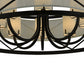 Meyda Lighting Penelope 54" 8-Light Oil Rubbed Bronze Pendant Light With Crisp White TextraLite Shade