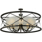 Meyda Lighting Penelope 54" 8-Light Oil Rubbed Bronze Pendant Light With Crisp White TextraLite Shade