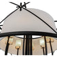 Meyda Lighting Penelope 60" 8-Light Black Pendant Light With Natural Textrene Shade Glass