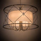 Meyda Lighting Penelope 60" 8-Light Nickel Pendant Light With White Fleshtone Idalight Shade Glass