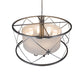 Meyda Lighting Penelope 60" 8-Light Nickel Pendant Light With White Fleshtone Idalight Shade Glass
