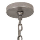 Meyda Lighting Penelope 60" 8-Light Nickel Pendant Light With White Fleshtone Idalight Shade Glass
