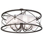 Meyda Lighting Penelope 60" 8-Light Oil Rubbed Bronze Pendant Light With White Textralite and Provostone Idalight Shade Glass