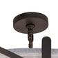 Meyda Lighting Penelope 60" 8-Light Oil Rubbed Bronze Pendant Light With White Textralite and Provostone Idalight Shade Glass