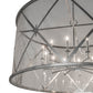 Meyda Lighting Penelope 72" 12-Light Extreme Chrome Pendant Light With Clear Crystal Idalight Shade Glass