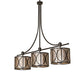 Meyda Lighting Penelope 90" 12-Light Timeless Bronze Vein Pendant Light With Silver Mica Shade Glass
