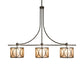 Meyda Lighting Penelope 90" 12-Light Timeless Bronze Vein Pendant Light With Silver Mica Shade Glass