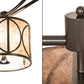 Meyda Lighting Penelope 90" 12-Light Timeless Bronze Vein Pendant Light With Silver Mica Shade Glass