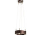 Meyda Lighting Pepe 10" 4-Light Mahogany Bronze Pendant Light With White Statuario Idalight Shade
