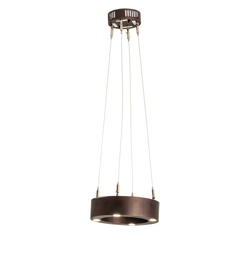 Meyda Lighting Pepe 10" 4-Light Mahogany Bronze Pendant Light With White Statuario Idalight Shade