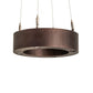 Meyda Lighting Pepe 10" 4-Light Mahogany Bronze Pendant Light With White Statuario Idalight Shade
