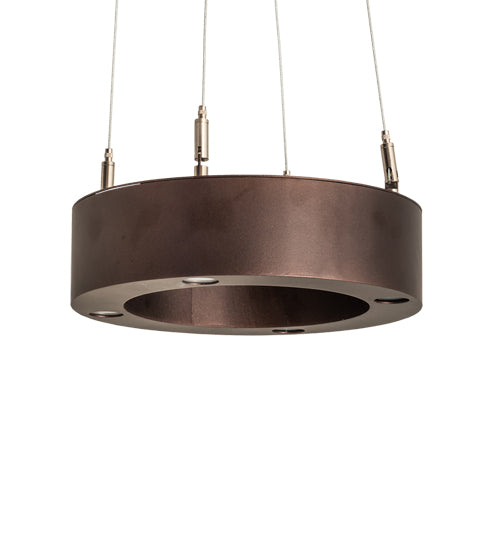 Meyda Lighting Pepe 10" 4-Light Mahogany Bronze Pendant Light With White Statuario Idalight Shade