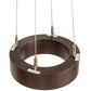 Meyda Lighting Pepe 10" 4-Light Mahogany Bronze Pendant Light With White Statuario Idalight Shade