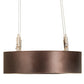 Meyda Lighting Pepe 10" 4-Light Mahogany Bronze Pendant Light With White Statuario Idalight Shade