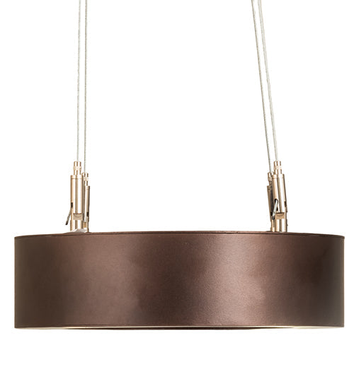 Meyda Lighting Pepe 10" 4-Light Mahogany Bronze Pendant Light With White Statuario Idalight Shade