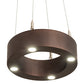 Meyda Lighting Pepe 10" 4-Light Mahogany Bronze Pendant Light With White Statuario Idalight Shade