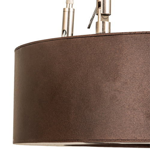 Meyda Lighting Pepe 10" 4-Light Mahogany Bronze Pendant Light With White Statuario Idalight Shade