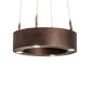 Meyda Lighting Pepe 10" 4-Light Mahogany Bronze Pendant Light With White Statuario Idalight Shade