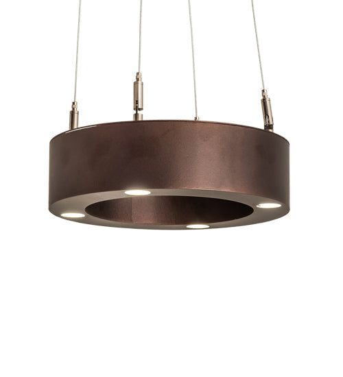 Meyda Lighting Pepe 10" 4-Light Mahogany Bronze Pendant Light With White Statuario Idalight Shade