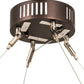 Meyda Lighting Pepe 47" 16-Light Mahogany Bronze Pendant Light With White Statuario Idalight Shade