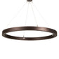 Meyda Lighting Pepe 47" 16-Light Mahogany Bronze Pendant Light With White Statuario Idalight Shade