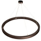 Meyda Lighting Pepe 47" 16-Light Mahogany Bronze Pendant Light With White Statuario Idalight Shade