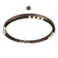 Meyda Lighting Pepe 47" 16-Light Mahogany Bronze Pendant Light With White Statuario Idalight Shade