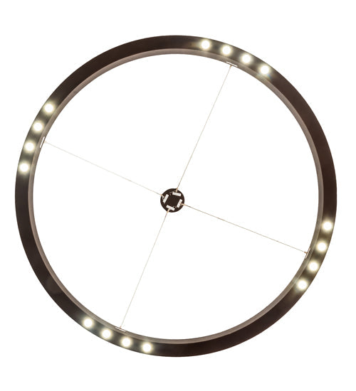 Meyda Lighting Pepe 47" 16-Light Mahogany Bronze Pendant Light With White Statuario Idalight Shade