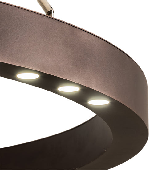 Meyda Lighting Pepe 47" 16-Light Mahogany Bronze Pendant Light With White Statuario Idalight Shade