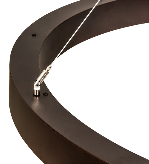 Meyda Lighting Pepe 47" 16-Light Mahogany Bronze Pendant Light With White Statuario Idalight Shade
