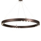 Meyda Lighting Pepe 47" 16-Light Mahogany Bronze Pendant Light With White Statuario Idalight Shade