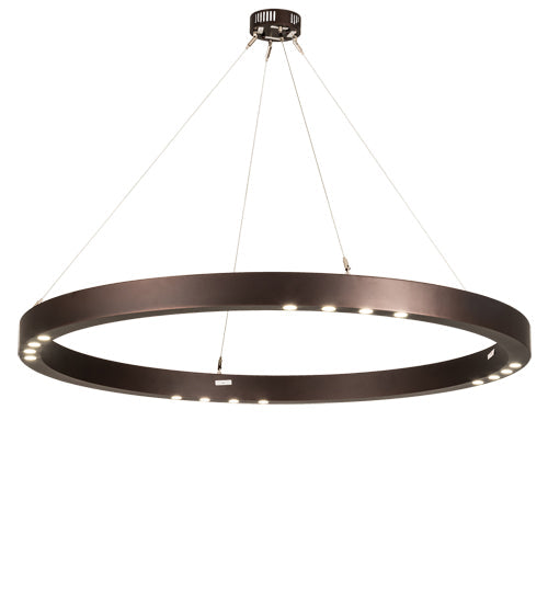 Meyda Lighting Pepe 47" 16-Light Mahogany Bronze Pendant Light With White Statuario Idalight Shade